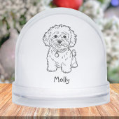 Modern Personalized Cockapoo Dog Christmas
