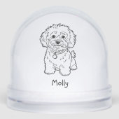 Modern Personalized Cockapoo Dog Christmas (正面)