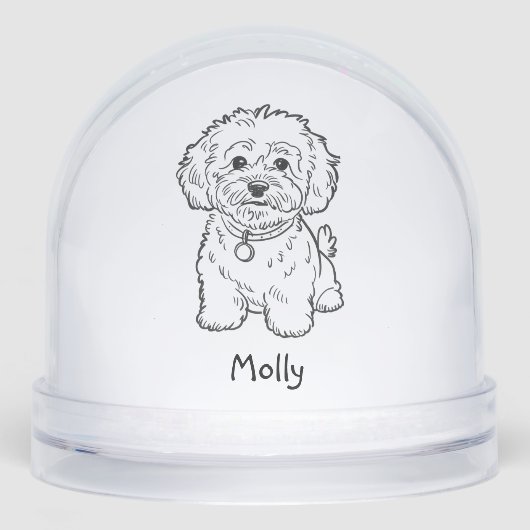 Modern Personalized Cockapoo Dog Christmas (正面)