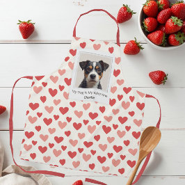 Modern Personalized Dog Valentine  エプロン