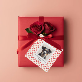 Modern Personalized Dog Valentine Favor Tags フェイバータグ