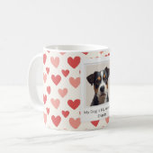 Modern Personalized Dog Valentine Mug コーヒーマグカップ (正面左)