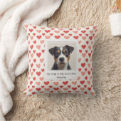 Modern Personalized Dog Valentine Pillow クッション (ブランケット)