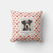 Modern Personalized Dog Valentine Pillow クッション (正面)