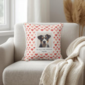 Modern Personalized Dog Valentine Pillow クッション