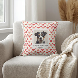 Modern Personalized Dog Valentine Pillow クッション