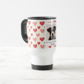 Modern Personalized Dog Valentine Travel Mug トラベルマグ (正面左)