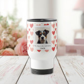 Modern Personalized Dog Valentine Travel Mug トラベルマグ