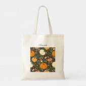 Modern Personalized Fall Pumpkin Season Tote Bag トートバッグ (裏面)