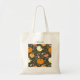 Modern Personalized Fall Pumpkin Season Tote Bag トートバッグ