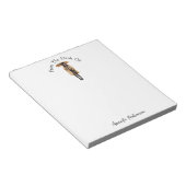 Modern Personalized Fashionista Girl  ノートパッド (アングル)