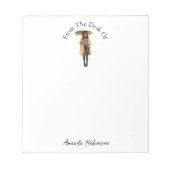 Modern Personalized Fashionista Girl  ノートパッド (正面)