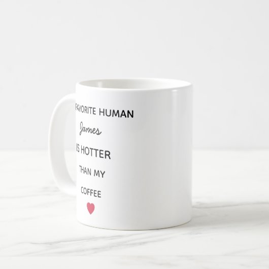Modern Personalized Favorite Human Coffee Mug コーヒーマグカップ (正面左)