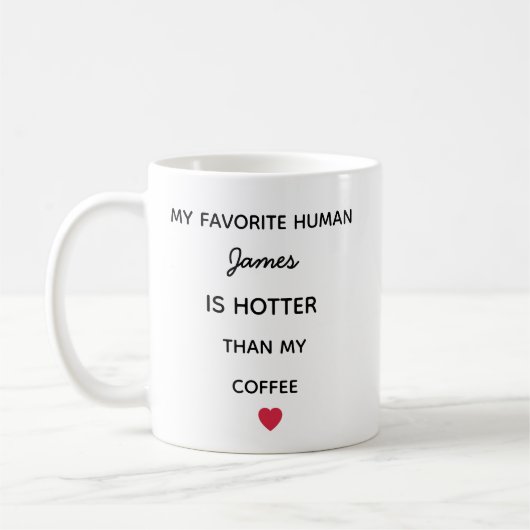 Modern Personalized Favorite Human Coffee Mug コーヒーマグカップ (左)
