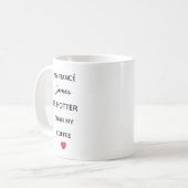 Modern Personalized Fiancé Coffee Mug コーヒーマグカップ (正面左)