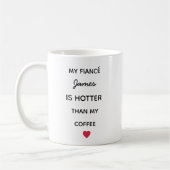 Modern Personalized Fiancé Coffee Mug コーヒーマグカップ (左)