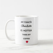 Modern Personalized Fiancée Coffee Mug コーヒーマグカップ (左)