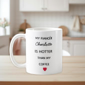 Modern Personalized Fiancée Coffee Mug コーヒーマグカップ
