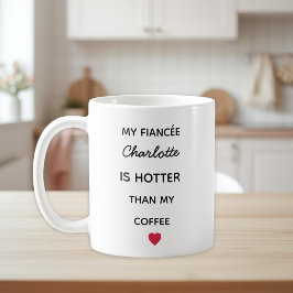 Modern Personalized Fiancée Coffee Mug コーヒーマグカップ
