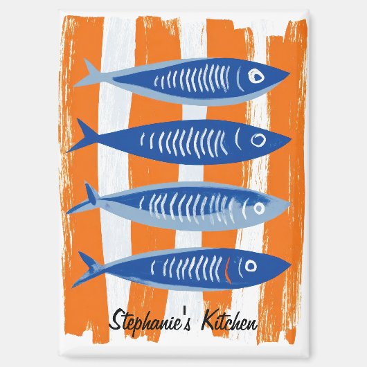 Modern Personalized Fish Kitchen  マグネット (正面)