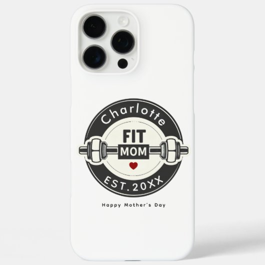 Modern Personalized Fit Mom Phone Case Case-Mate iPhoneケース (裏面)