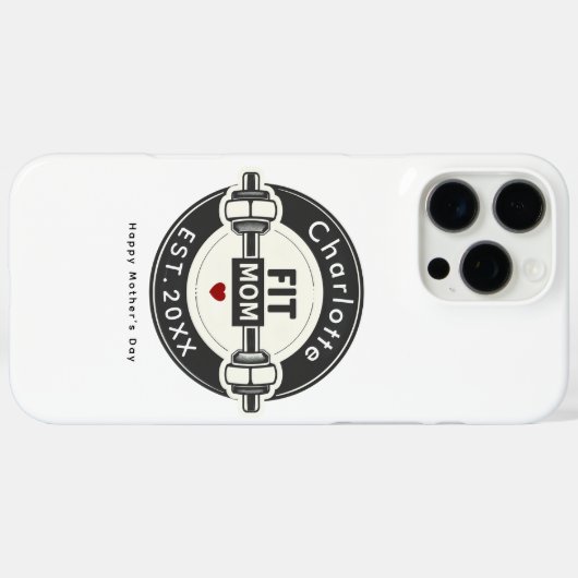 Modern Personalized Fit Mom Phone Case Case-Mate iPhoneケース (裏面 (横))