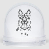 Modern Personalized German Shepherd Dog Christmas (裏面)