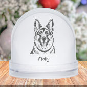 Modern Personalized German Shepherd Dog Christmas