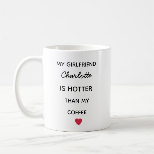 Modern Personalized Girlfriend Coffee Mug コーヒーマグカップ (左)