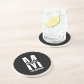 Modern Personalized Groomsmen Monogram and Name コースター (側面)