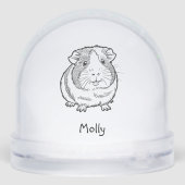 Modern Personalized Guinea Pig Christmas (裏面)