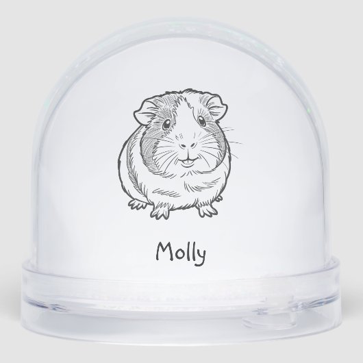 Modern Personalized Guinea Pig Christmas (裏面)