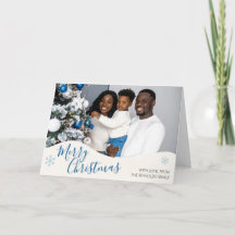 Modern Personalized Holiday Photo Greeting Card