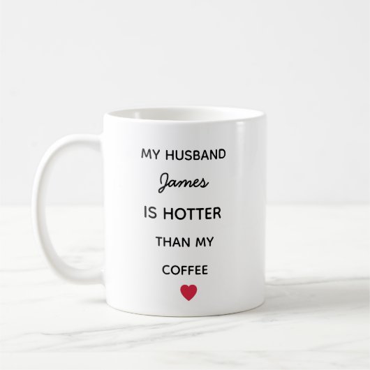 Modern Personalized Husband Coffee Mug コーヒーマグカップ (左)