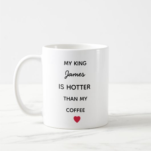 Modern Personalized King Coffee Mug コーヒーマグカップ (左)