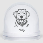 Modern Personalized Lab Dog Christmas (正面)