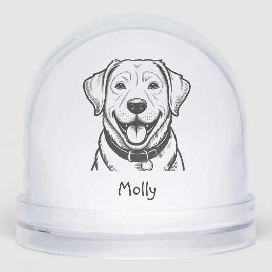 Modern Personalized Lab Dog Christmas (正面)