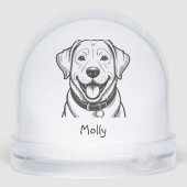 Modern Personalized Lab Dog Christmas (裏面)