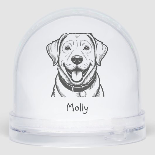 Modern Personalized Lab Dog Christmas (裏面)