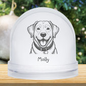 Modern Personalized Lab Dog Christmas