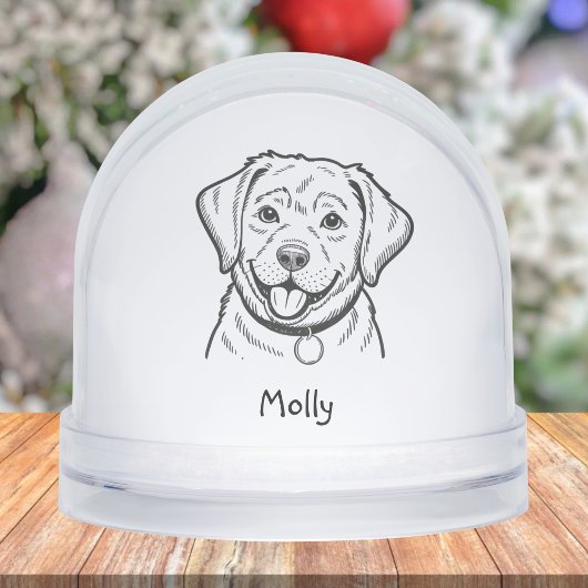 Modern Personalized Lab Dog Christmas