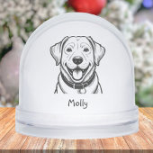 Modern Personalized Lab Dog Christmas