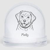 Modern Personalized Lab Dog Christmas (裏面)