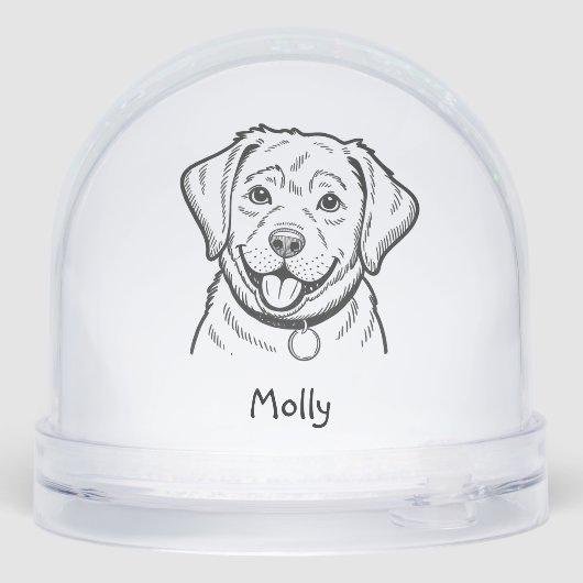 Modern Personalized Lab Dog Christmas (裏面)