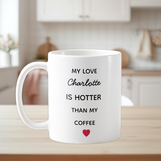 Modern Personalized Love Coffee Mug コーヒーマグカップ