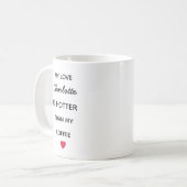 Modern Personalized Love Coffee Mug コーヒーマグカップ (正面左)