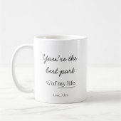 Modern Personalized Love Mug コーヒーマグカップ (左)