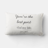 Modern Personalized Love Quote  ランバークッション (裏面)