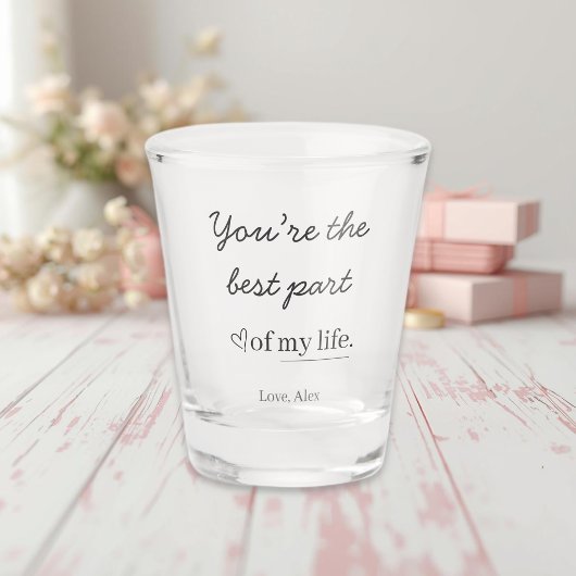 Modern Personalized Love Quote Shot Glass ショットグラス