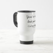 Modern Personalized Love Quote Travel Mug トラベルマグ (正面左)